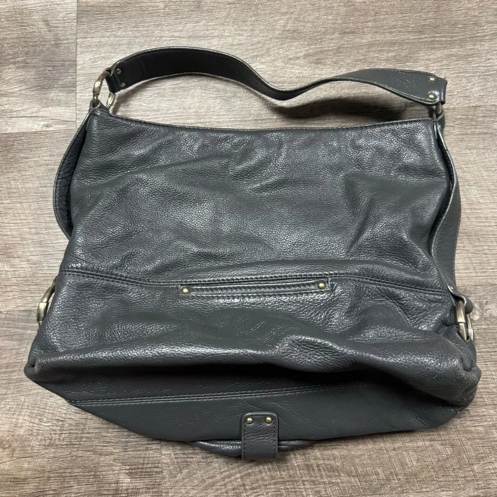 Michael Kors Austin Hobo Bag In Grey Pebbled Leather